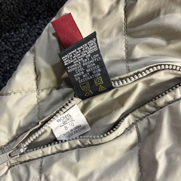 Quiksilver Jacket Boys Small Reversible Tan EUC‎ - Picture 8 of 16